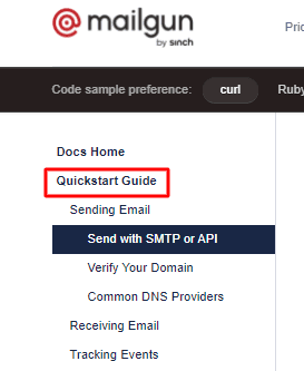 Example from Mailgun documentation