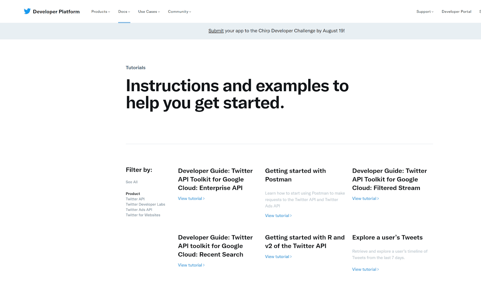 Instructions and examples to help you get started on Twitter Developer Platform