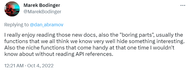 Tweet of Marek Bodinger