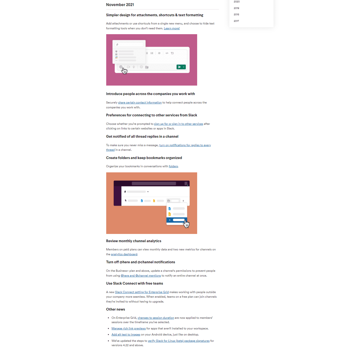 Changes in communication on Slack