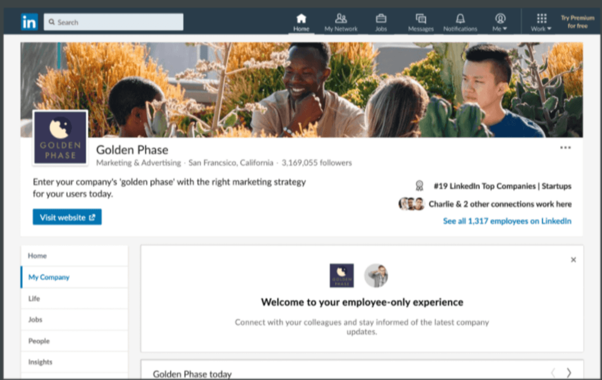 LinkedIn has introduced a new feature called the “My Company” Tab