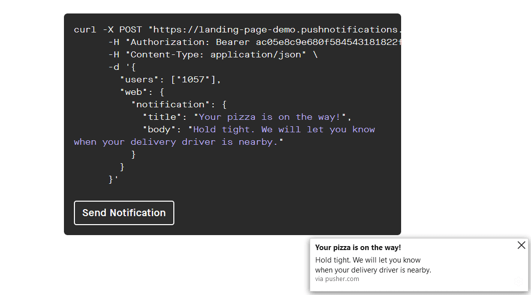 Pusher Notification