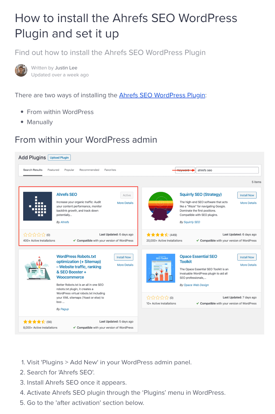 Example of excellent user documentation