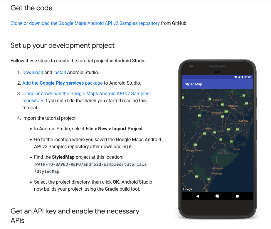 Google comprehensive SDK documentation