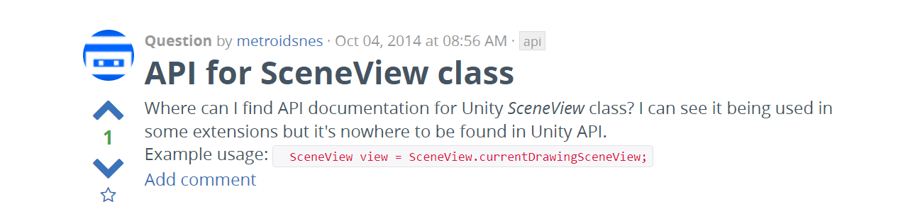API for SceneView class