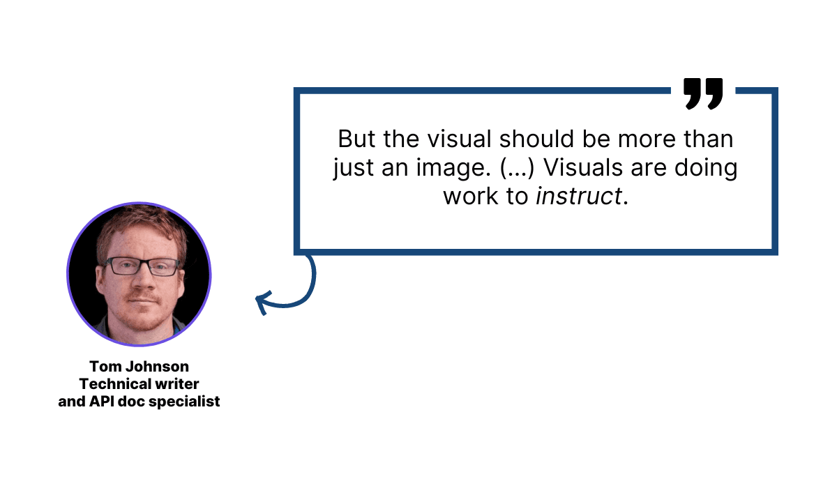 Tom Johnson about visuals in technical doc