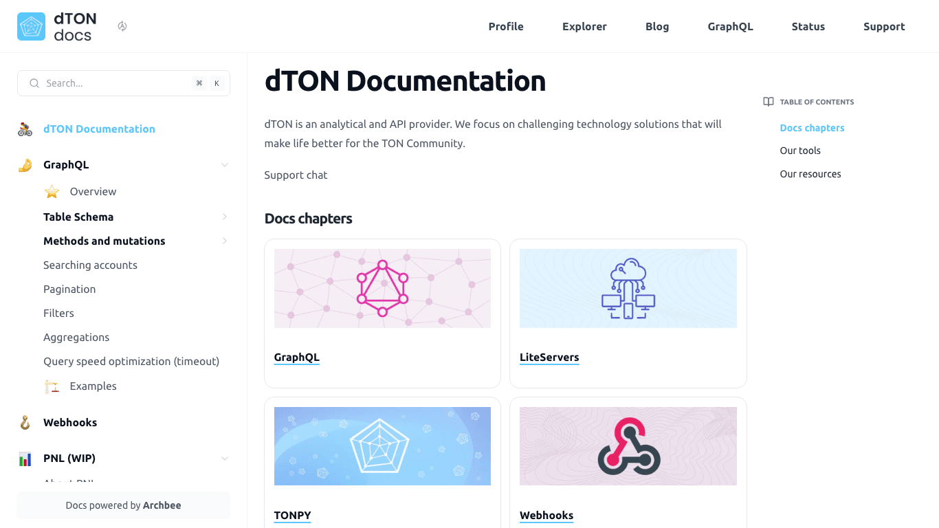 dTON documentation portal