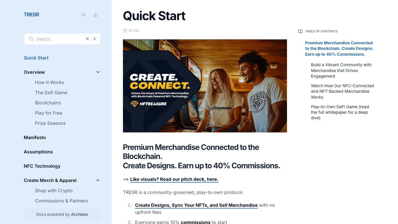 Nftreasure documentation portal